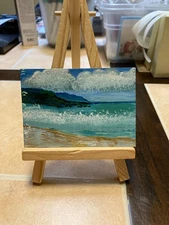 ACEO Original Acrylic Painting Landscape Abstract Art Card ATC Scenery 141