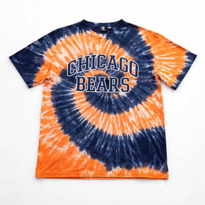 Chicago Bears NFL T-Shirt Tie Dye Herren 2XL Oversize Orange Blau Team Apparel