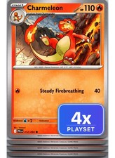 Playset of 4 2022 Pokemon Charmeleon 012/094 Prize Pack Series Cards Common