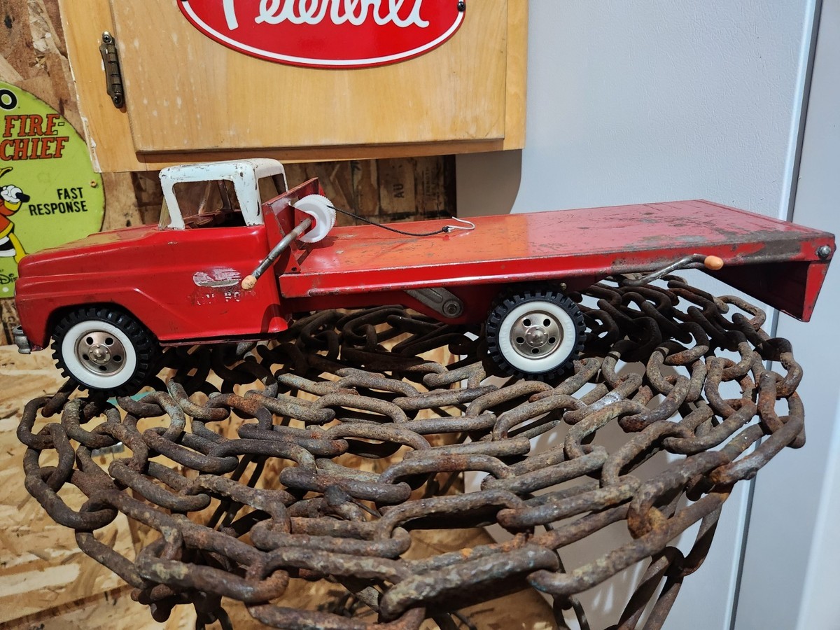 Vintage 1960's Tonka Toys Ramp Hoist Flatbed Tow Truck