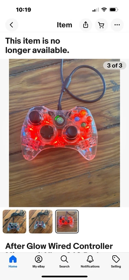 Xbox 360 Afterglow Controller - Model PL-3602 wired Clear Red Glow *READ* - Image 4 of 4
