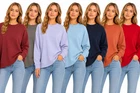 Ladies Ex M&S Relaxed Fit Sweatshirt Cotton Rich Stetch Casual Jumper