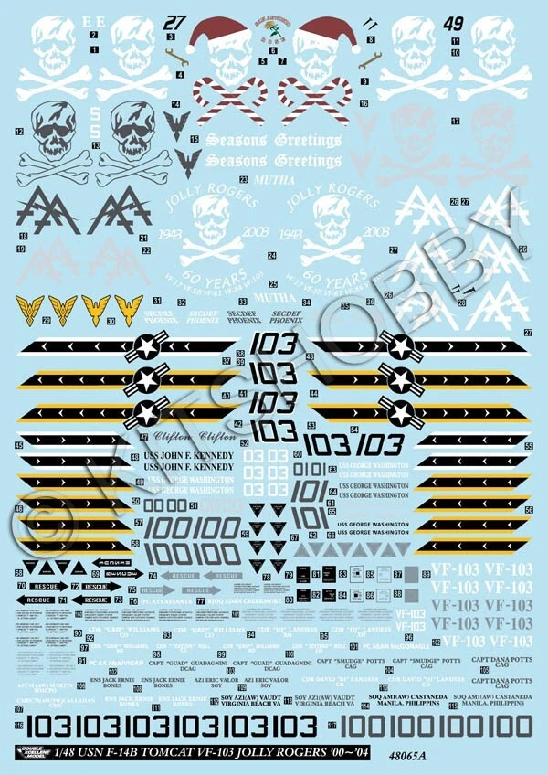 DXM decal 1/48 USN F-14B Tomcat VF-103 Jolly Rogers '00-'04 Special Album - Image 4 of 4