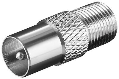 Adapter SAT DVB-T F-Buchse auf Koax Stecker       #k442