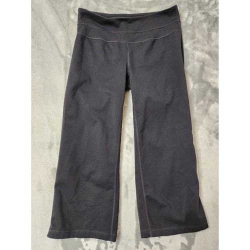 Zella Low Rise Wide Leg Yoga Pants Size 0 Solid Black Stretch Workout