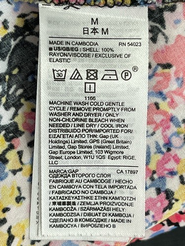 Abito da donna GAP taglia M multicolore 100% cinturino a rayon elastico vestibilità posteriore e svasato - Foto 12 di 12