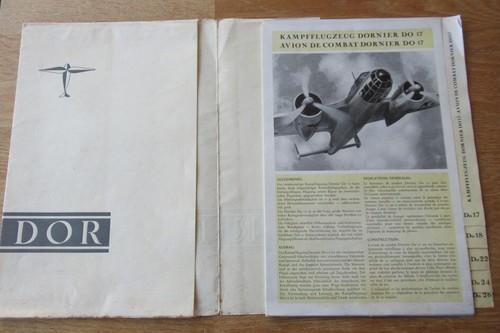 Seltene Mappe Dornier Flugzeugwerke Beschreibung von Do 17 / 18 / 22 / 24 / 26 - Bild 3 von 15
