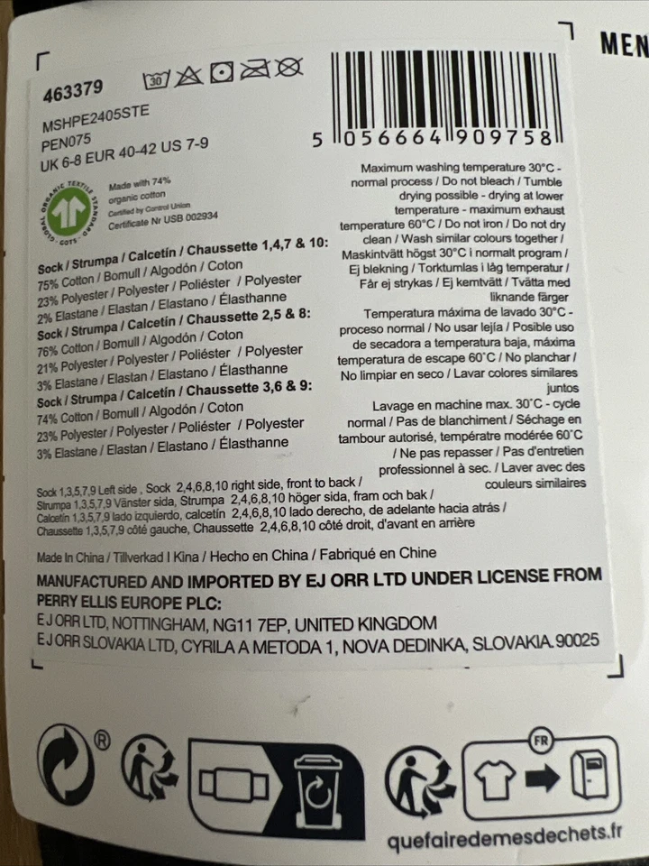 10 X Calcetines Entrenadores Penguin Hombres Premium No Show en Negro Reino Unido Talla 6-8 Algodón Foto 4 de 4