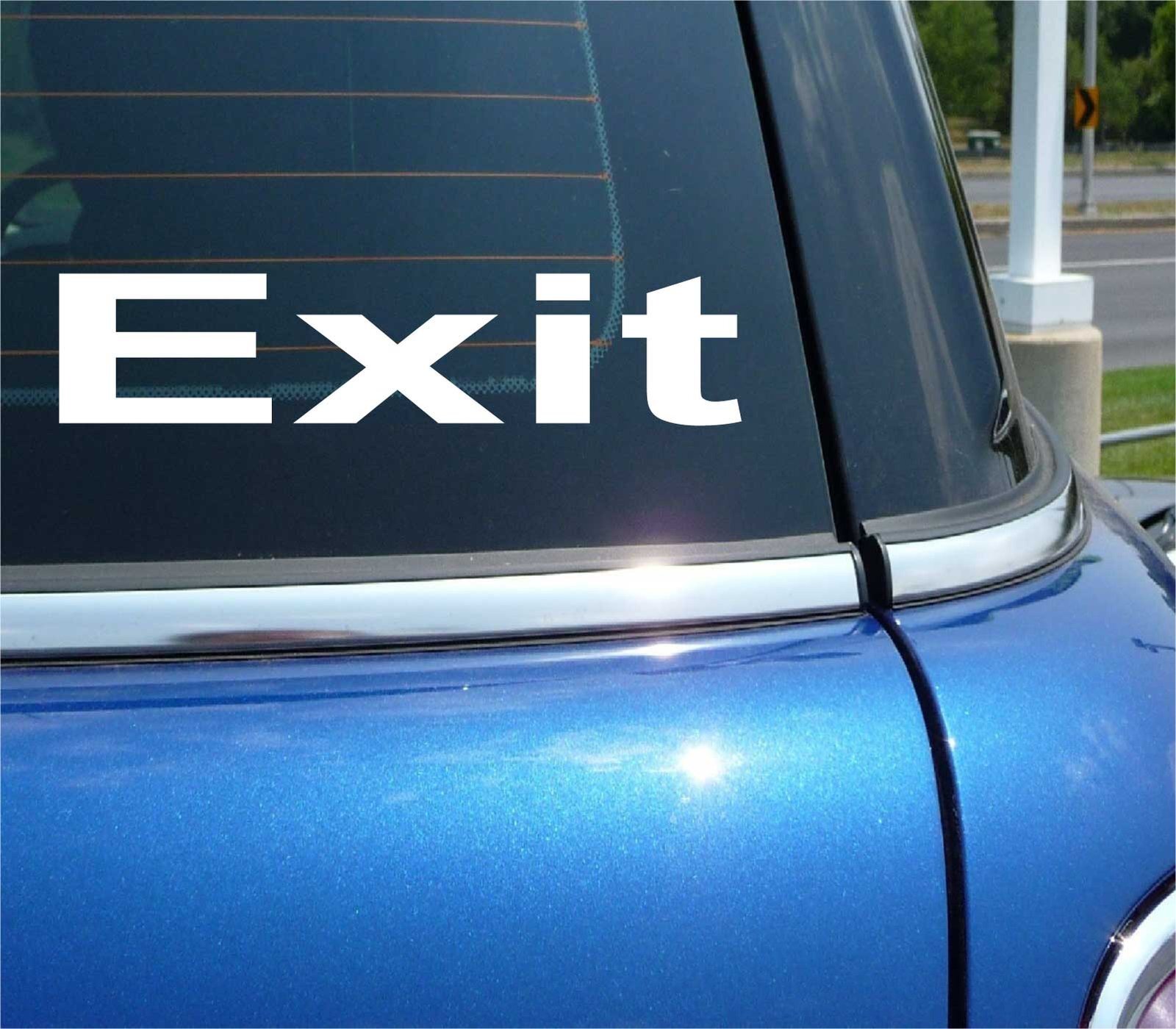 EXIT DOOR BUSINESS COMPANY EMERGENCY SIGN DECAL STICKER ART CAR WALL
