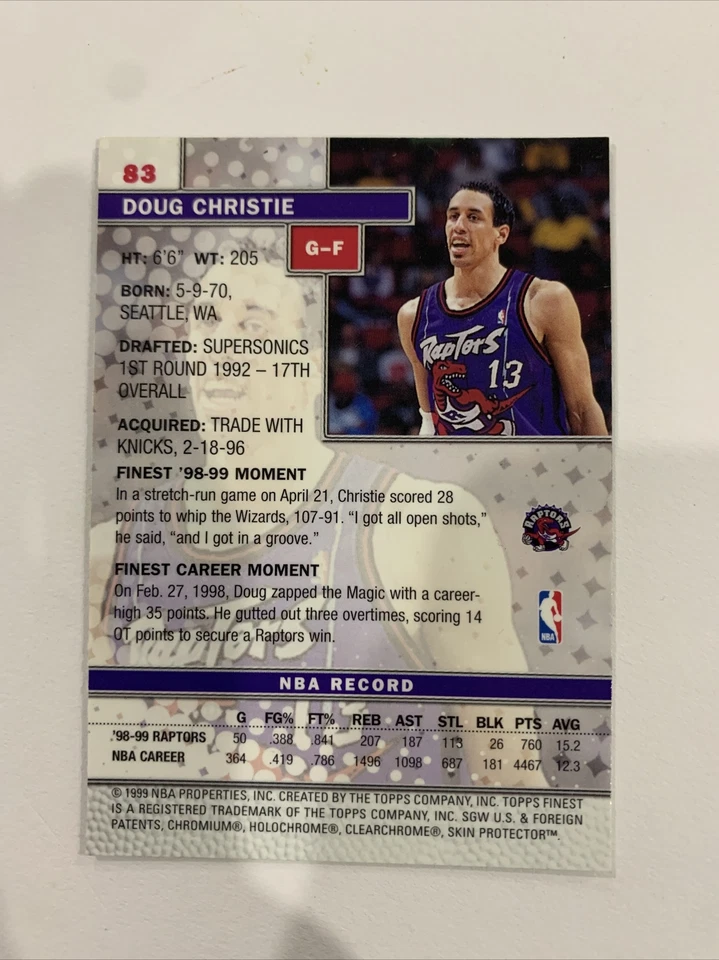 Finest #83 Doug Christie 1999 Foto 2 de 3