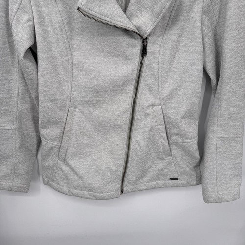 prAna Marabelle Softshell Asymmetrical Zip Jacket Womens Small Gray Polyester - Picture 3 of 12