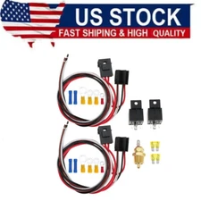 Dual Electric Cooling Fan Wire Harness Kit Electric Fan Relay Kit Radiator