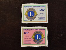 ZE67/ Elfenbeinküste Côte d'Ivoire 1984 - Yv 683 684 | Mi 817 818 - Lions - MNH
