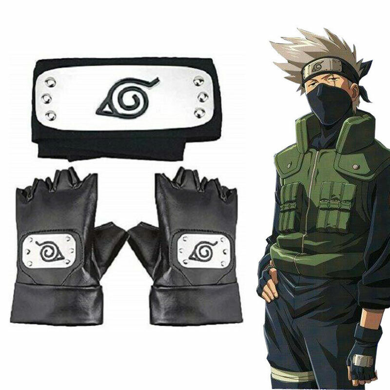 US Naruto Hatake Kakashi Headband Leaf Village Headband and Cosplay