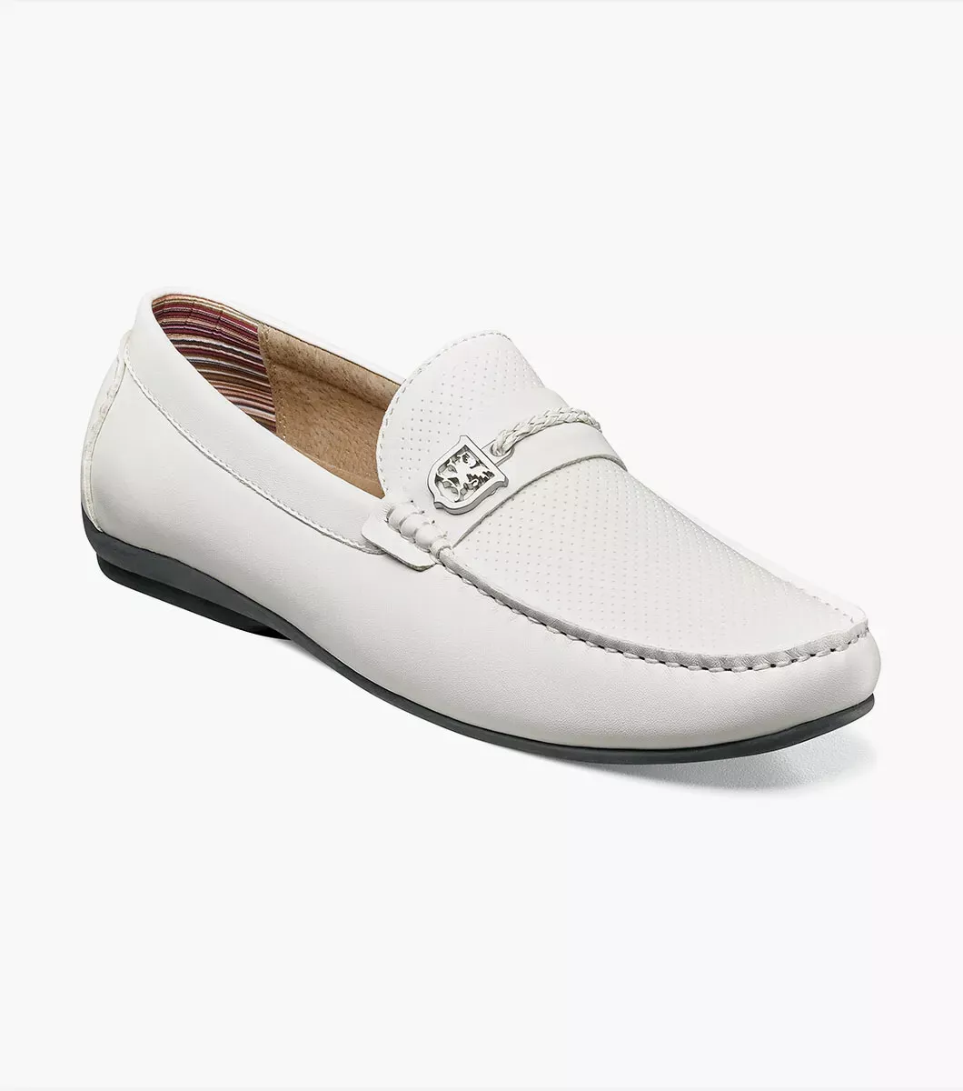White stacy adams best sale loafers