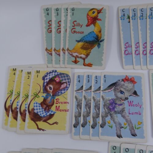 Vintage Whitman Card Game Animal Rummy 1960s Complete 45 Cards - Picture 4 of 6