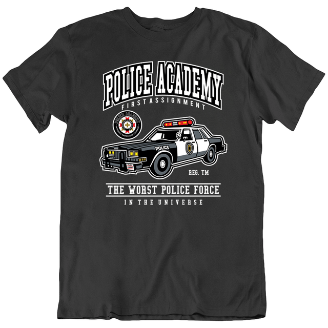 Police Academy TShirt Mens Tee Retro Classic Movie Comedy 80s Gift New