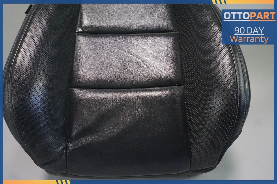 Tesla Model S 2012-2016 asiento delantero derecho respaldo cojín superior cuero negro Foto 2 de 4