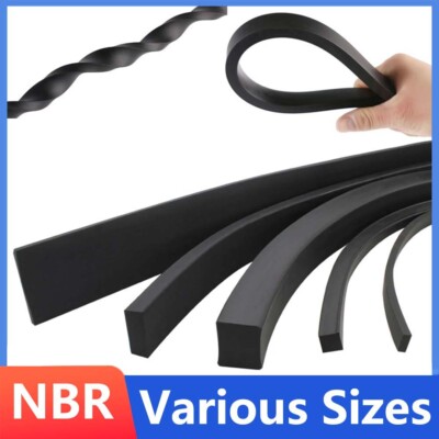 Black Nitrile Rubber NBR Solid Square /O Ring Cord Gasket Oil Seal Sealing Strip