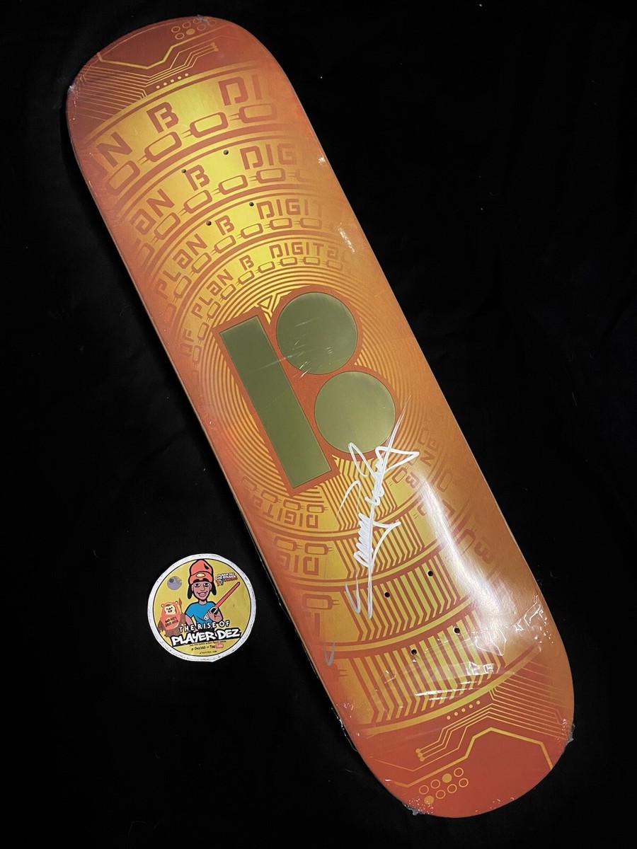 RARE SIGNED Danny Way Cryptocurrency Gold Plan B Skateboard Deck AUTOGRAPHED