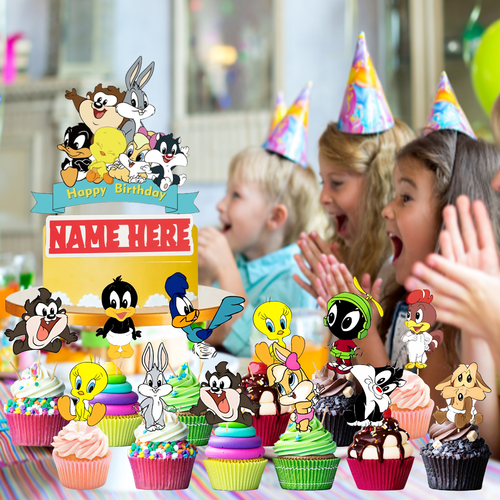 Cupcake Cake Topper for Birthday Party Decorations and Favors-image