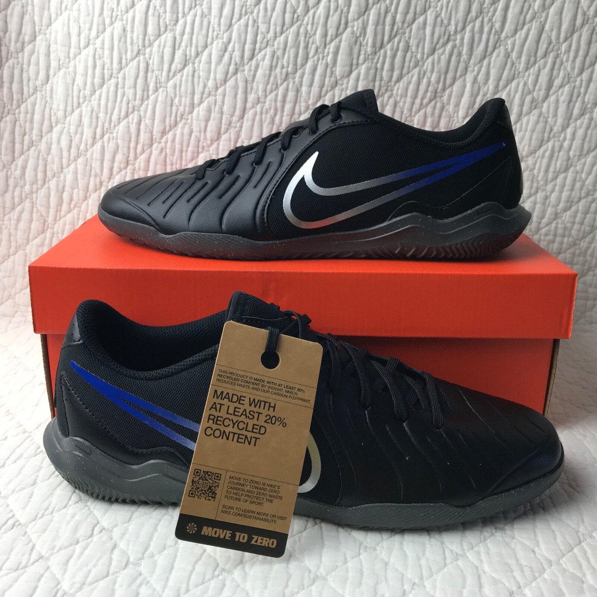 Nike Legend 10 Club IC Indoor Soccer Shoes Men's SZ 10.5 Black