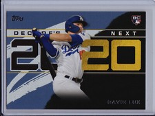 Gavin Lux 2020 Topps Series 1 Blue Parallel Decade's Next Insert Rookie Card