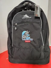 HIGH SIERRA Wheeled Laptop Backpack Black NWTS 2019 EMBLEM