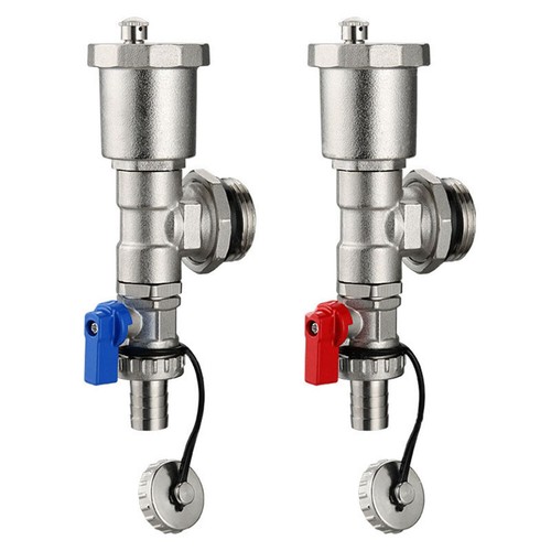 Automatic Air Vent And Pressure Gauge Set With Drain Valves For Manifold - Picture 2 of 22