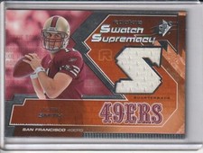 Alex Smith 2005 SPx Rookie Swatch Supremacy Jersey Card #RS-AS-49ERS. rookie card picture