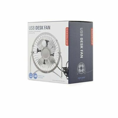 Kikkerland US143-SI USB Desk Fan, Silver **NIB**