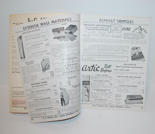 Vintage 1965 L.C.Andrew So.Windham Maine Lumber & Building Material Catalog 1965 - Picture 4 of 4