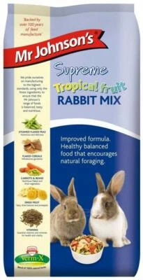 Mr Johnson's Supreme Tropical Fruit Rabbit Mix Food Feed, 15 kg