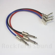 Van Damme XKE Pro Patch Cable - Right Angle to Straight Squareplugs, Nickel
