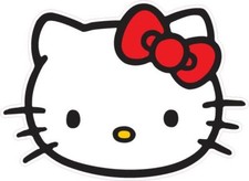 Hello Kitty Bumper Sticker Window Decal Multiple Sizes Hello Kitty Bumper Sticker Window Decal Multiple Sizes