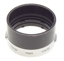 SNAP ON LEICA CHROME 3.5/50mm BLACK CAMERA LENS HOOD SHADE ITOOY 2.8/50mm LEITZ