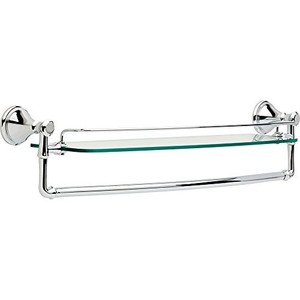 Bathroom Gl Shelf With Removable Towel Bar Chrome 24 Inch Wall Image Is Loading Bathroom Gl Shelf With Removable Towel Bar Chrome