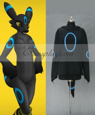 Pocket Monsters Umbreon Blacky Hoodie Top Cosplay Costume E001