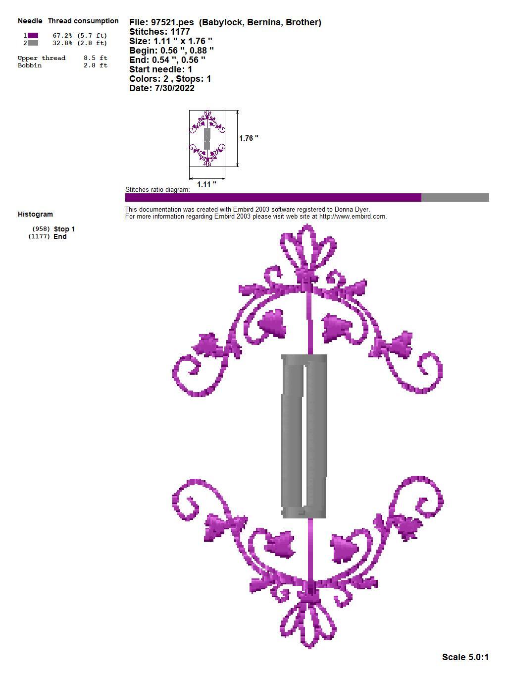 115 BUTTON HOLES BUTTONHOLES Embroidery Machine Design Pattern PES