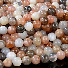 Natural Mix Sunstone Moonstone Gemstone AA Round 6MM 8MM 10MM Loose Beads D207 