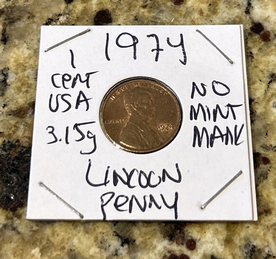 1974 LINCOLN PENNY- NO MINT MARK 1-CENT USA 3.15g | eBay