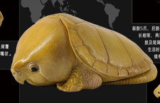 Animal Heavenly Body Turtle Yellow Big-headed Collectible Statue