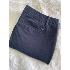 Tommy Hilfiger Madison Charcoal Gray Stretch Slim Preppy Career Pants Sz 10
