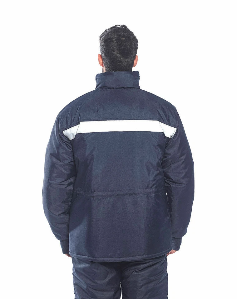 Portwest CS10 ColdStore Quilt Lined Polyester Reflective Hooded Safety Jacket - Image 4 of 4
