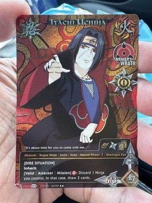 Naruto CCG ''Itachi Uchiha'' 1st Place Winner Foil Promo Card (N-1511) Bandai