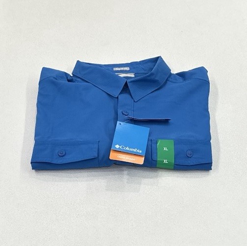 Columbia Men's Utilizer II Solid Short Sleeve Shirt, Bright Indigo, Size XL