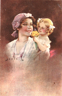 Postcard 1925 - mother and child (5) - publisher: series 332/1