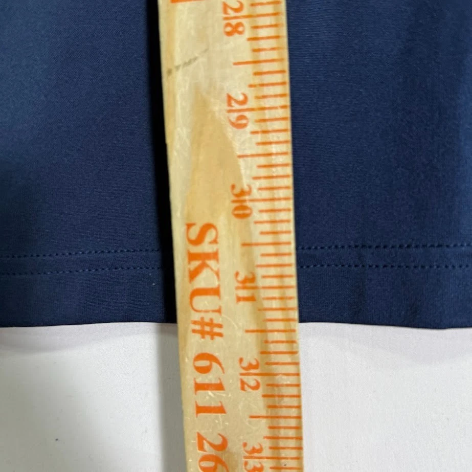 Polo Under Armour The Playoff para hombre manga corta talla 2XL a rayas naranja azul marino Foto 4 de 4