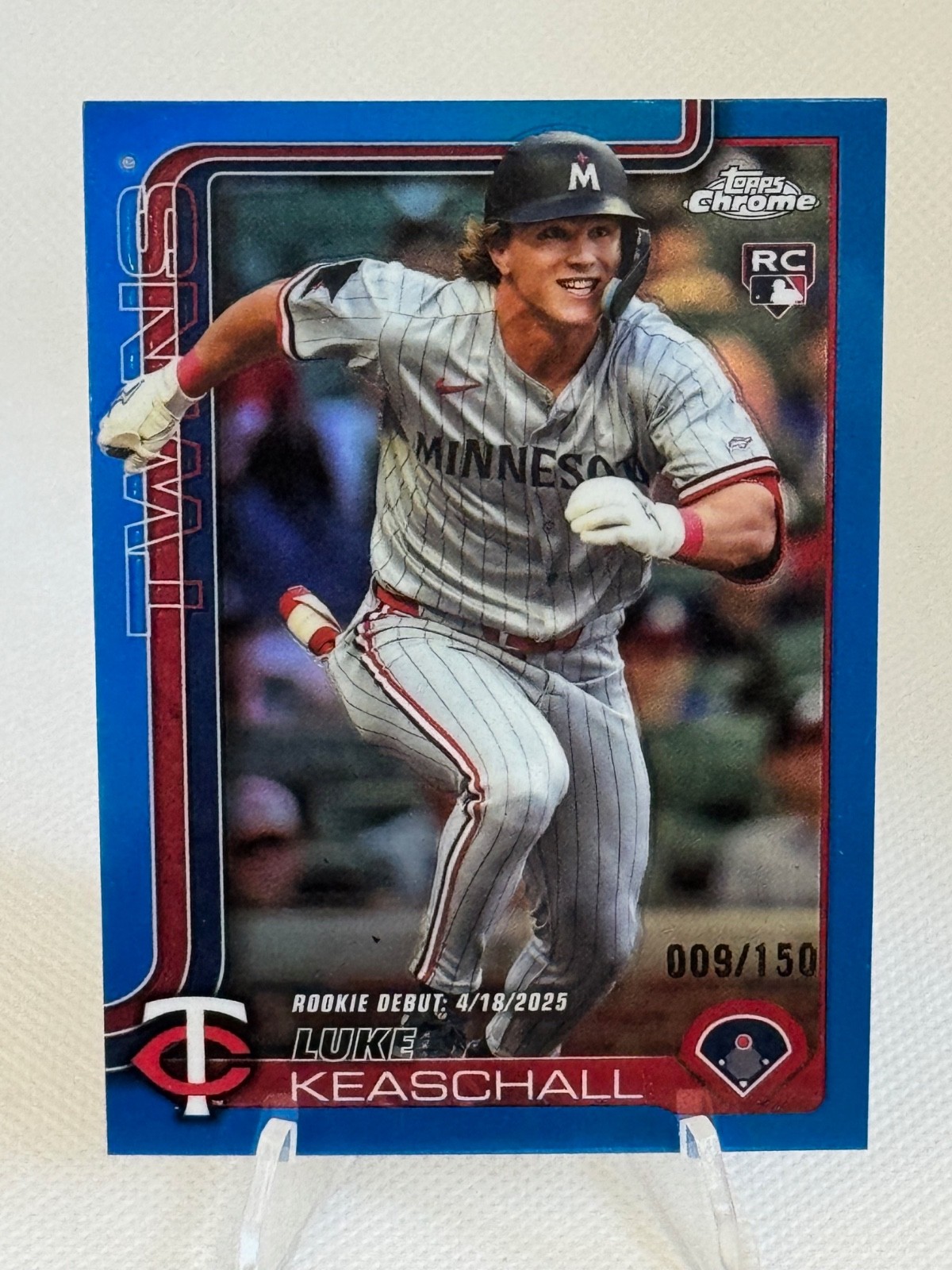 2025 Topps Chrome Update Luke Keaschall RC Rookie Debut #USC134 TRUE BLUE /150