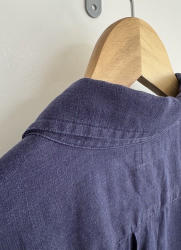 Polo Ralph Lauren Lightweight Linen Shirt Short Sleeve Big & Tall Navy Blue 3XB - Picture 13 of 13